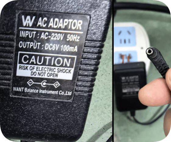 *Brand NEW*For use with AC adapter Input: AC 220V 50Hz; Output: DC 6V 100mA Caution Power Supply